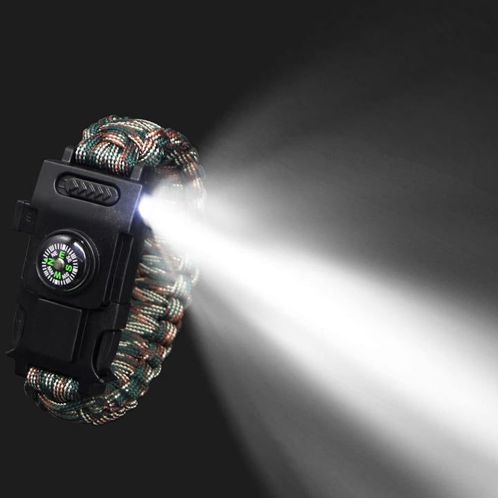 Braccialetto di sopravvivenza in paracord con luce LED per soccorso d'emergenza. - image 15