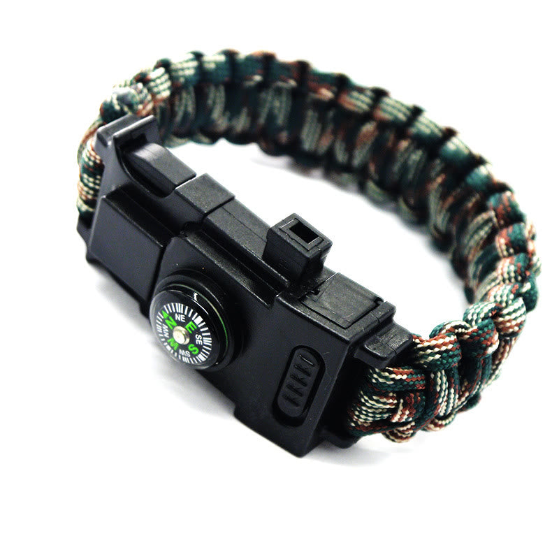 Braccialetto di sopravvivenza in paracord con luce LED per soccorso d'emergenza. - mimetica da montagna - image 3