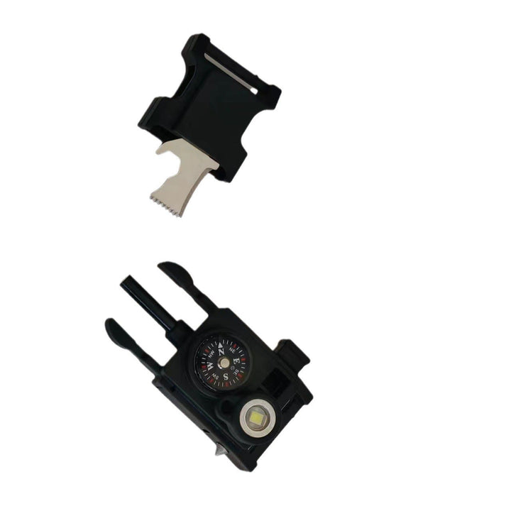 Braccialetto in paracord per sopravvivenza con bussola a LED leggera e kit di emergenza. - Fibbia - image 10