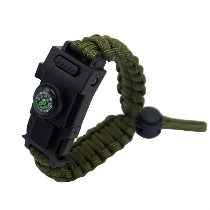 Braccialetto multifunzionale in paracord con LED per la sopravvivenza all'aperto - Retrattile verde militare - image 27