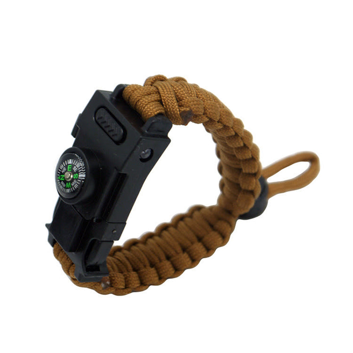 Braccialetto multifunzionale in paracord con LED per la sopravvivenza all'aperto - Marrone retrattile - image 23