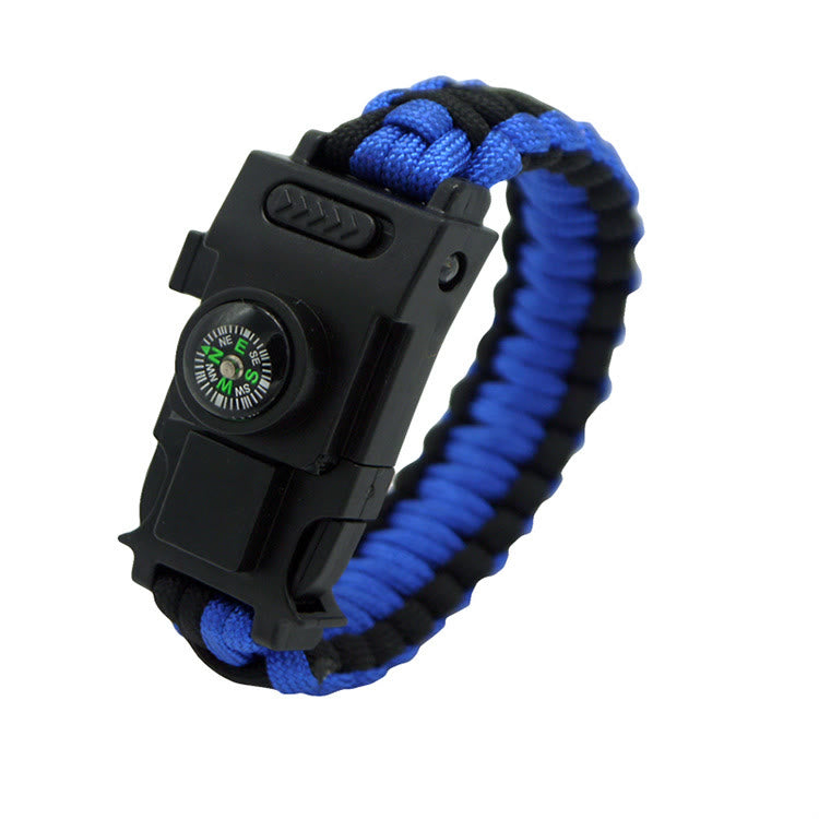 Braccialetto multifunzionale in paracord con LED per la sopravvivenza all'aperto - Blu e nero - image 12