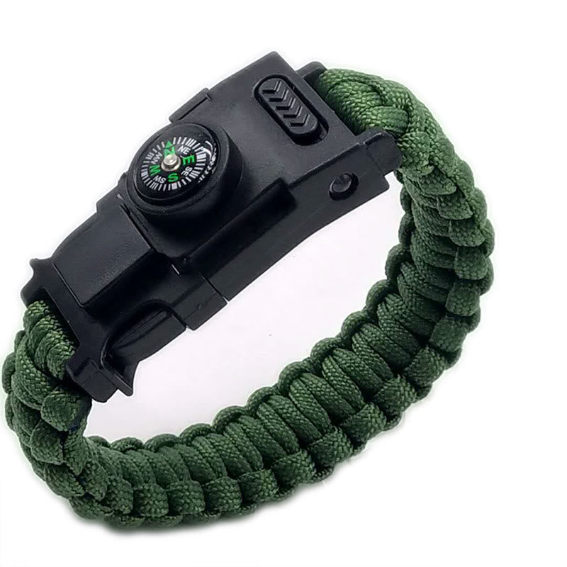 Braccialetto multifunzionale in paracord con LED per la sopravvivenza all'aperto - Verde - image 10