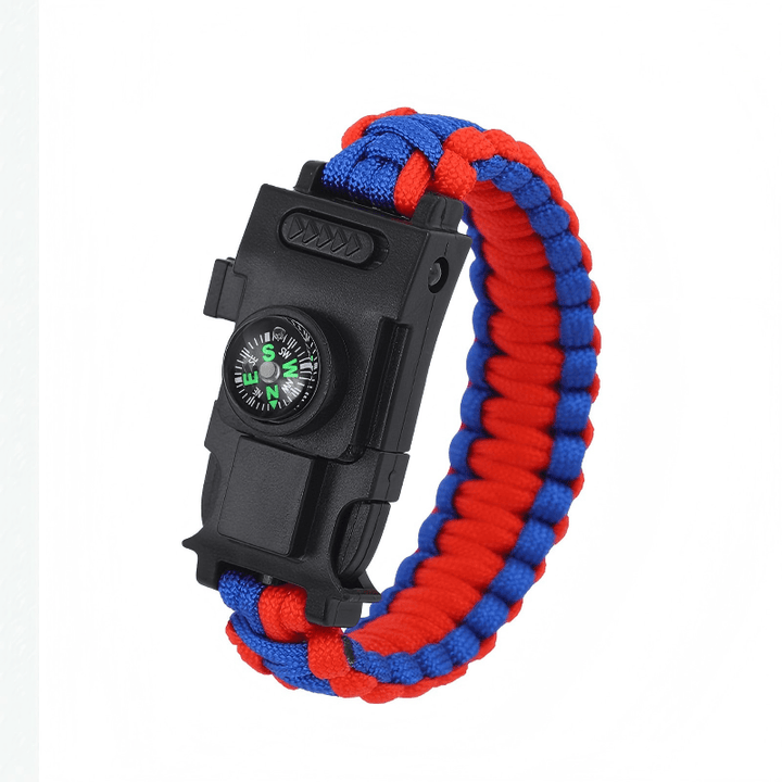 Braccialetto multifunzionale in paracord con LED per la sopravvivenza all'aperto - Rosso e Blu - image 15