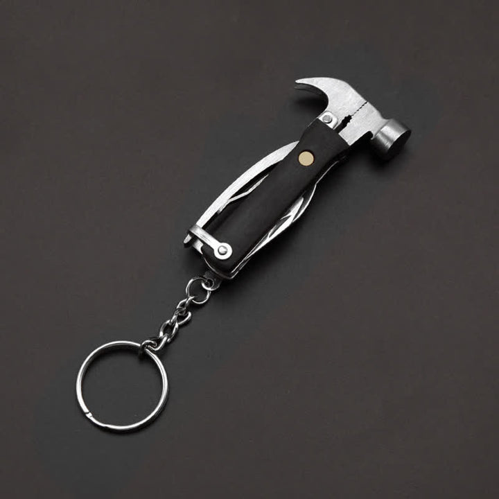 Portachiavi compatto 6 in 1, strumento EDC con manico in legno - image 0
