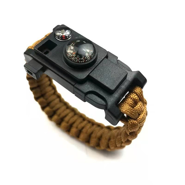 Braccialetto multiuso in paracord per campeggio all'aperto e sopravvivenza. - Marrone - image 13