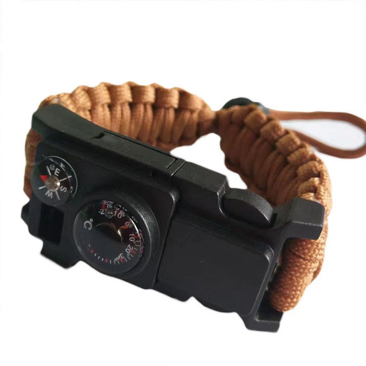 Braccialetto multiuso in paracord per campeggio all'aperto e sopravvivenza. - Marrone regolabile - image 21