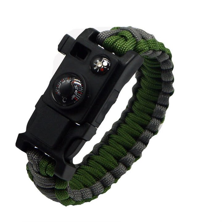 Braccialetto multiuso in paracord per campeggio all'aperto e sopravvivenza. - Grigio e verde - image 11
