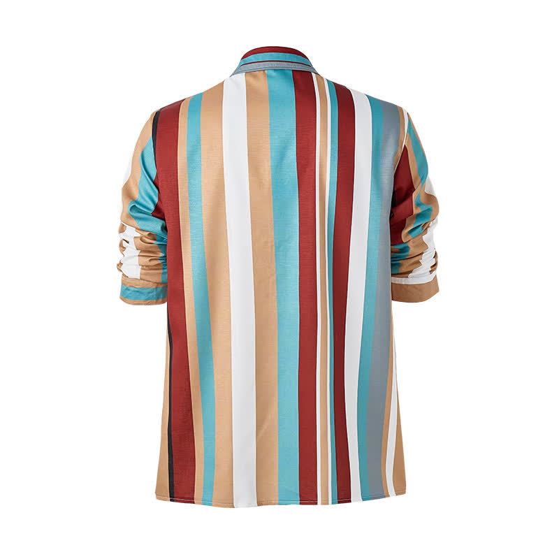 Camicia da lavoro da uomo a maniche lunghe con righe verticali, resistente e adatta per il ranch. - image 10