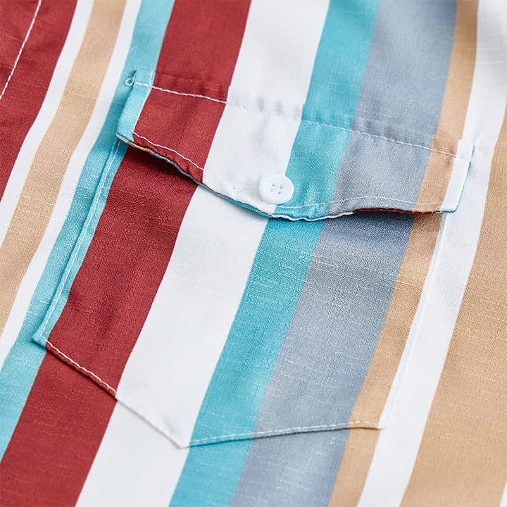 Camicia da lavoro da uomo a maniche lunghe con righe verticali, resistente e adatta per il ranch. - image 5