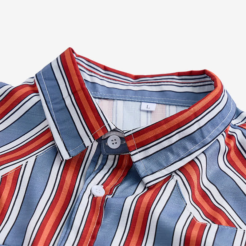 Camicia da lavoro da uomo a maniche lunghe con righe diagonali Rodeo. - image 4