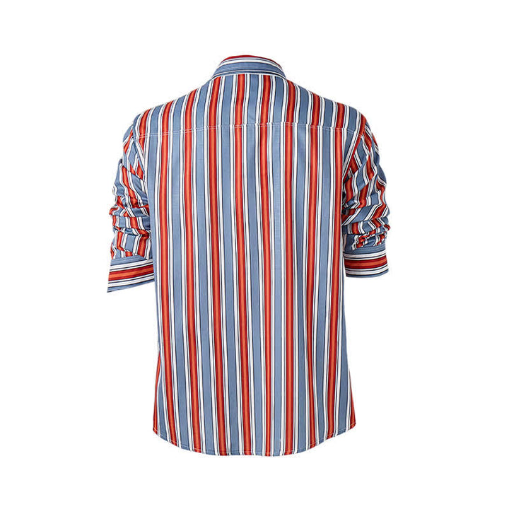 Camicia da lavoro da uomo a maniche lunghe con righe diagonali Rodeo. - image 10