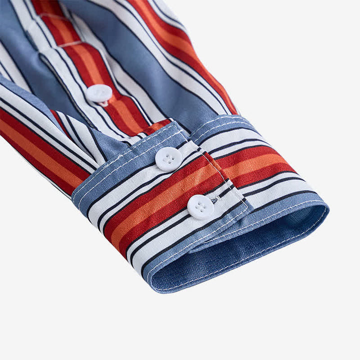 Camicia da lavoro da uomo a maniche lunghe con righe diagonali Rodeo. - image 8