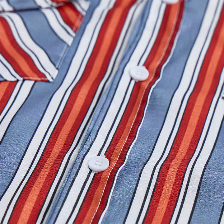 Camicia da lavoro da uomo a maniche lunghe con righe diagonali Rodeo. - image 6