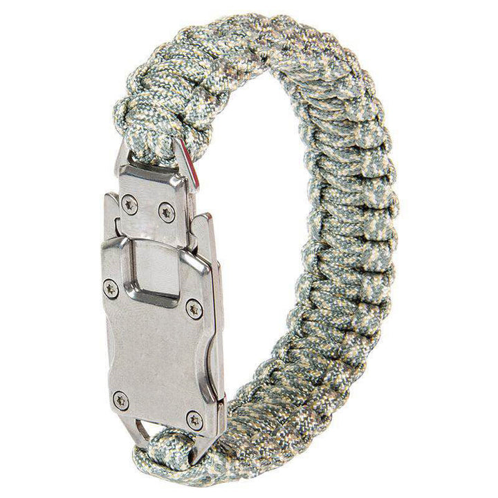 Braccialetto di sopravvivenza in paracord con coltello nascosto per soccorso d'emergenza - mimetismo digitale - image 7