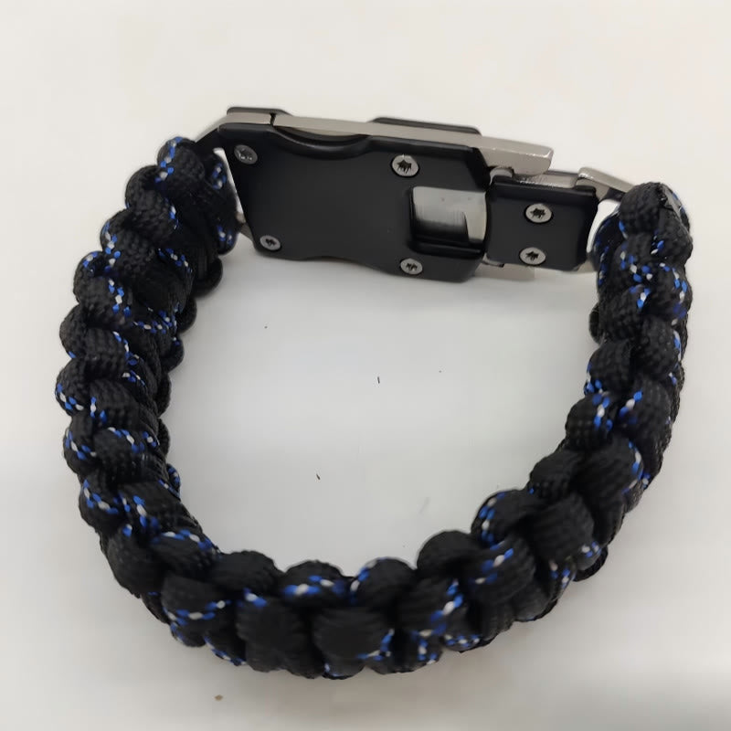 Braccialetto di sopravvivenza in paracord con coltello nascosto per soccorso d'emergenza - Mimetica Cielo Stellato - image 3