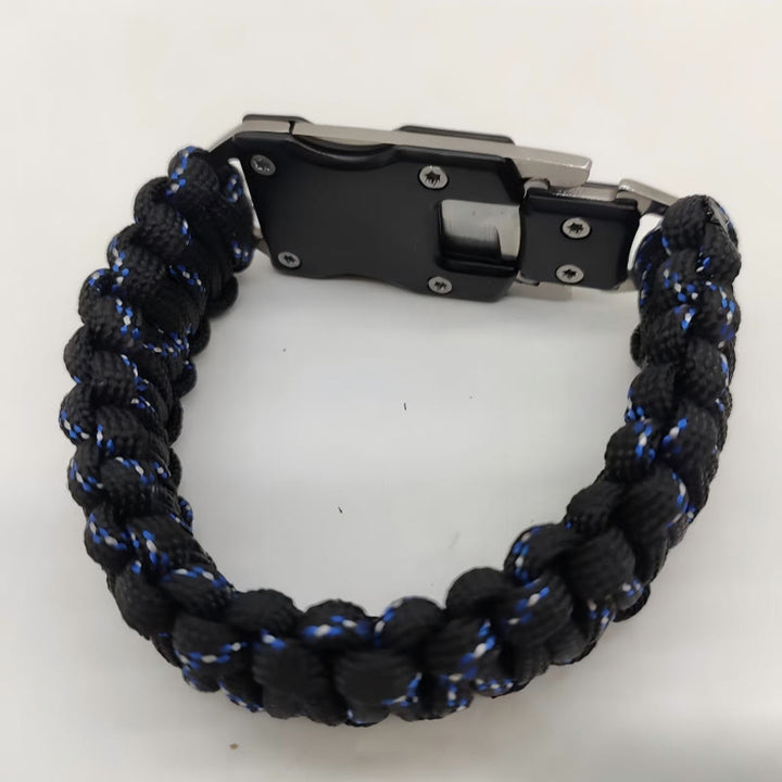 Braccialetto di sopravvivenza in paracord con coltello nascosto per soccorso d'emergenza - Mimetica Cielo Stellato - image 3