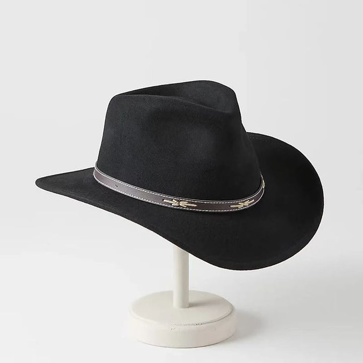 Cappello a cilindro da uomo in lana stile western da cowboy - image 5