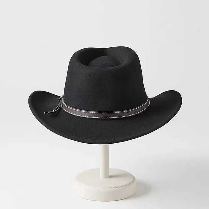 Cappello a cilindro da uomo in lana stile western da cowboy - image 6