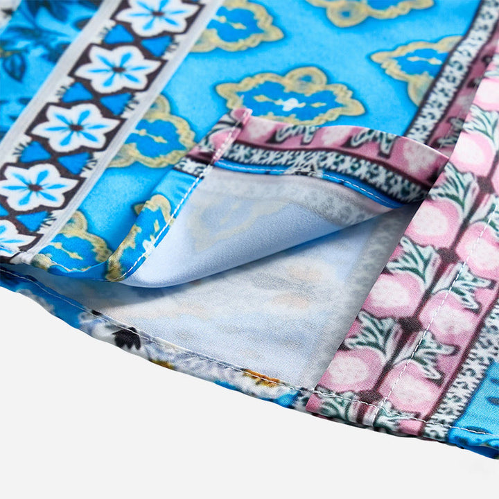 Camicia da uomo estiva a maniche corte con stampa grafica western - image 5