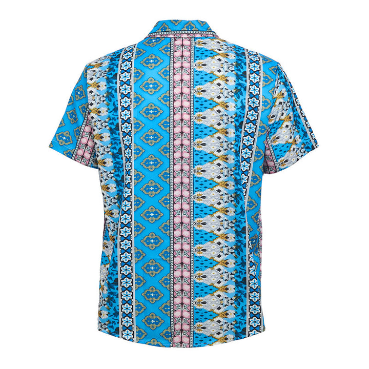 Camicia da uomo estiva a maniche corte con stampa grafica western - image 9