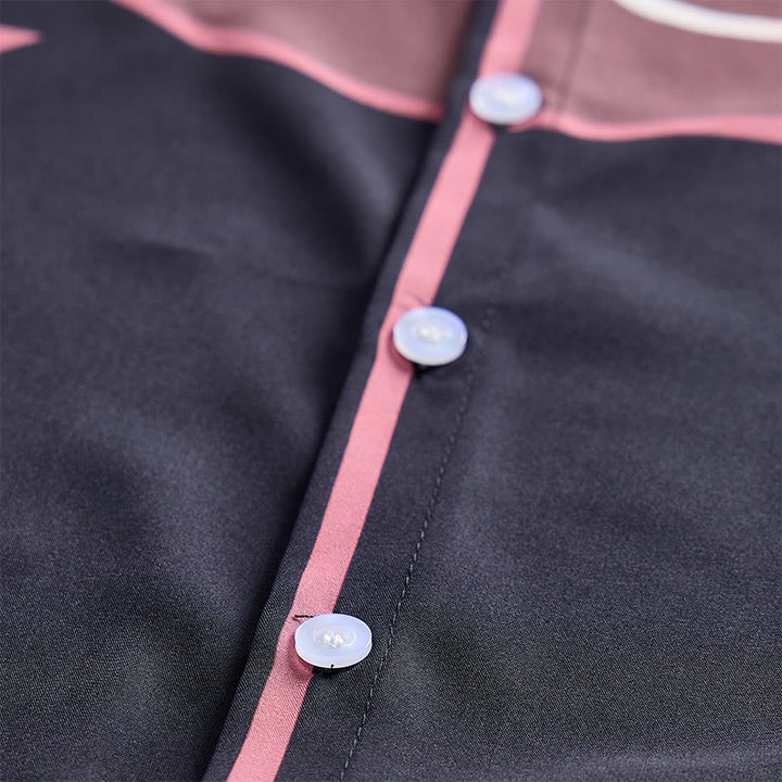 Camicia da uomo a maniche corte con stampa western e bottoni - image 15