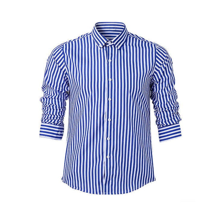Camicia elegante da uomo classica a righe verticali - image 9