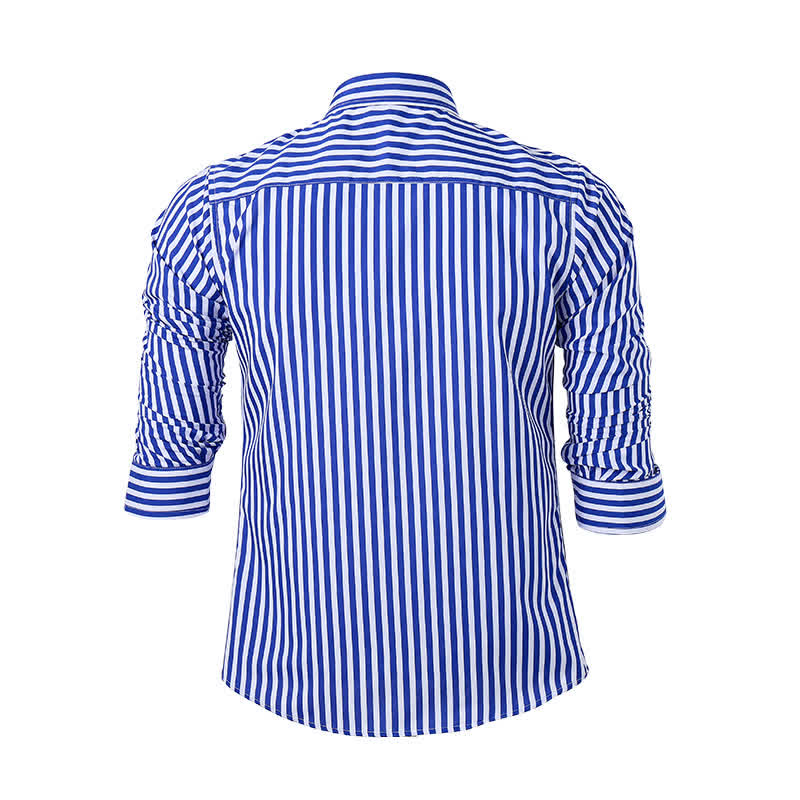 Camicia elegante da uomo classica a righe verticali - image 10