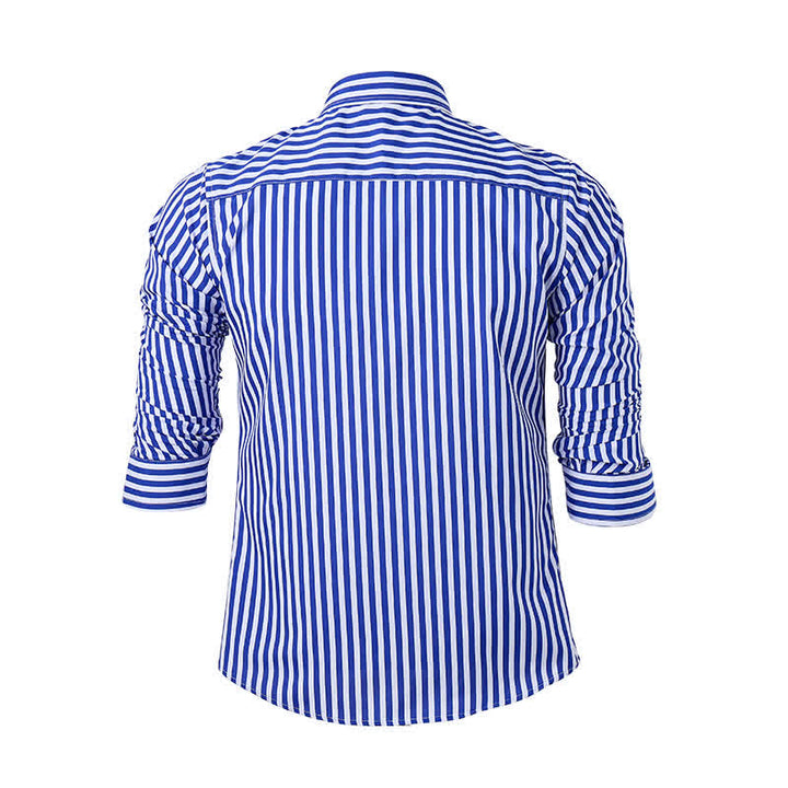 Camicia elegante da uomo classica a righe verticali - image 10