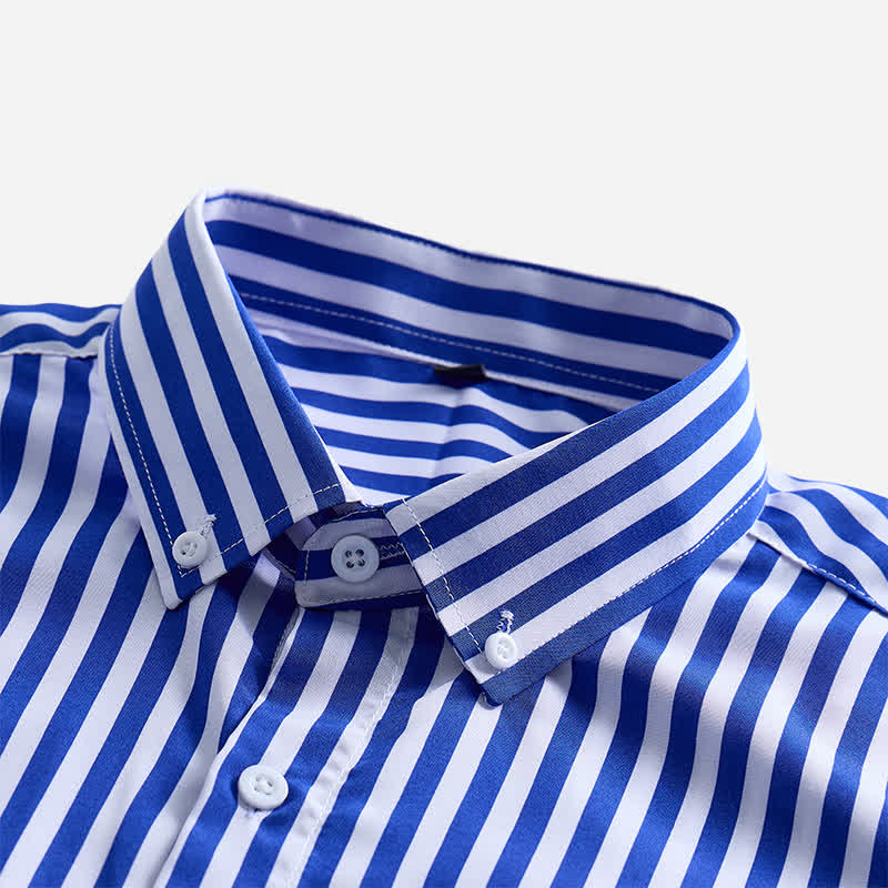 Camicia elegante da uomo classica a righe verticali - image 5