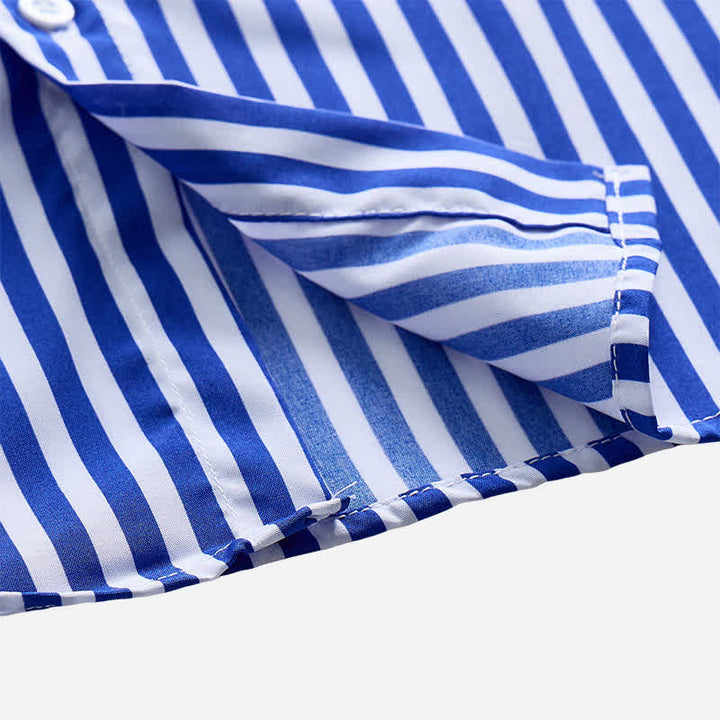 Camicia elegante da uomo classica a righe verticali - image 7