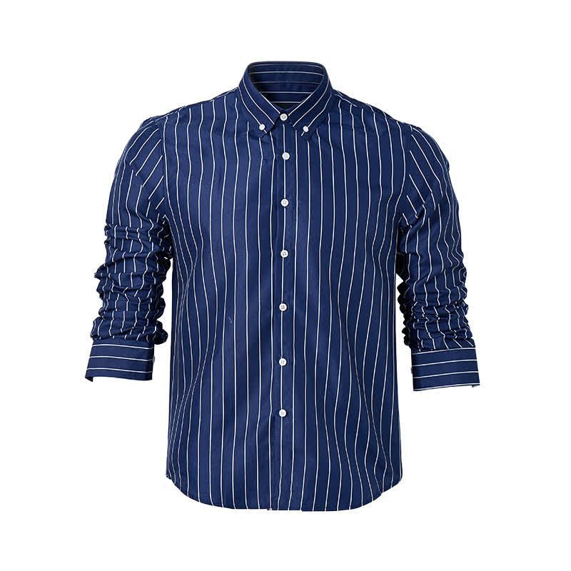Camicia elegante da uomo con motivo a righe verticali, dal design intramontabile. - image 8