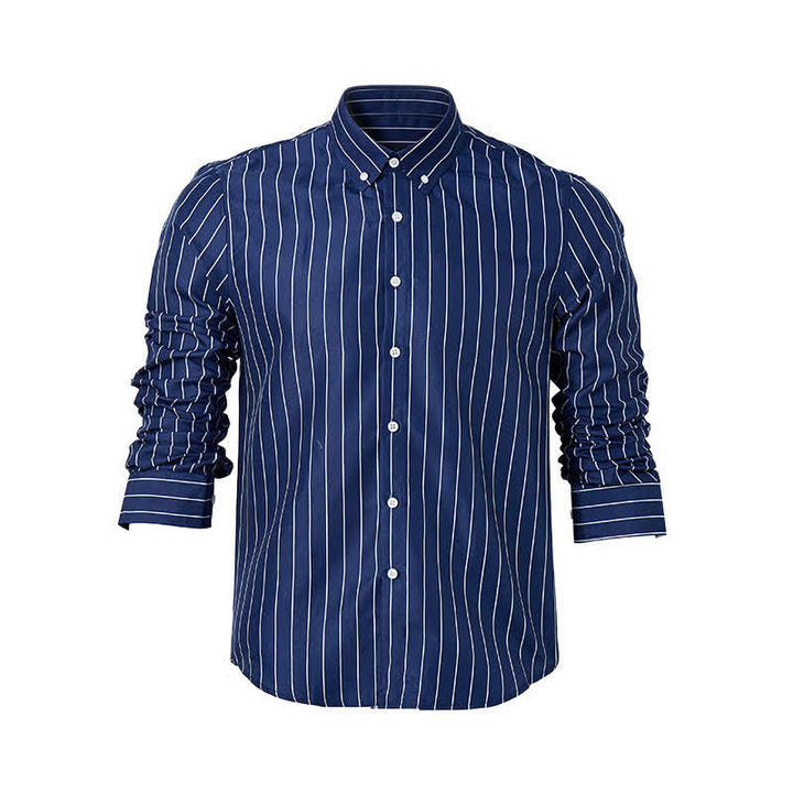 Camicia elegante da uomo con motivo a righe verticali, dal design intramontabile. - image 8