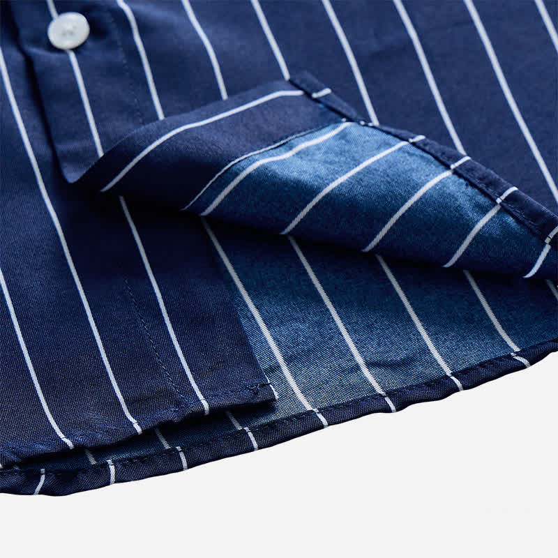 Camicia elegante da uomo con motivo a righe verticali, dal design intramontabile. - image 6