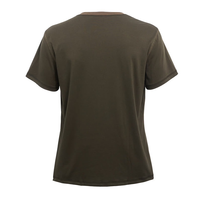 Polo da uomo a maniche corte con scollo rotondo e cuciture a contrasto - image 10