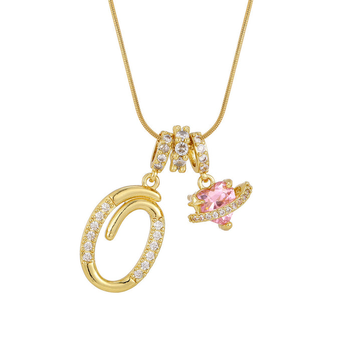 Collana con ciondolo a forma di cuore rosa in stile Dopamine, alla moda. - O - D'oro - image 16