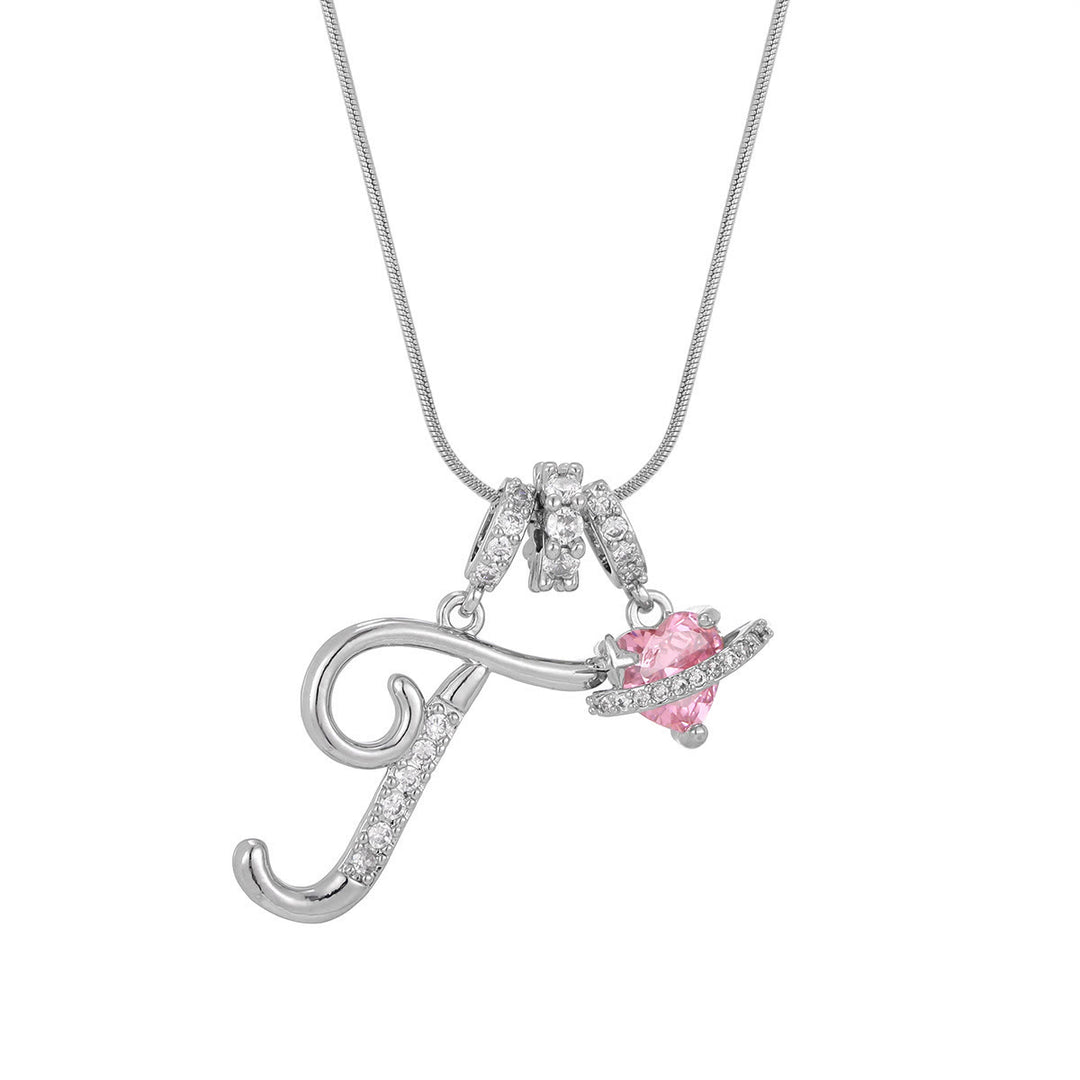 Collana con ciondolo a forma di cuore rosa in stile Dopamine, alla moda. - T - Argento - image 47