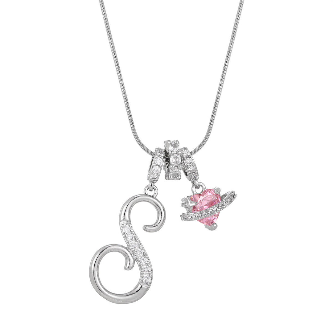Collana con ciondolo a forma di cuore rosa in stile Dopamine, alla moda. - S - Argento - image 46