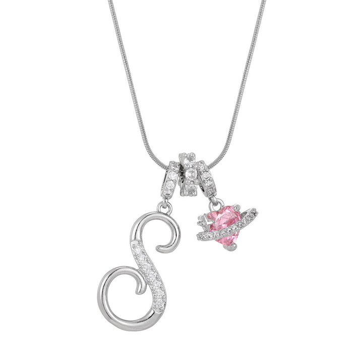 Collana con ciondolo a forma di cuore rosa in stile Dopamine, alla moda. - S - Argento - image 46