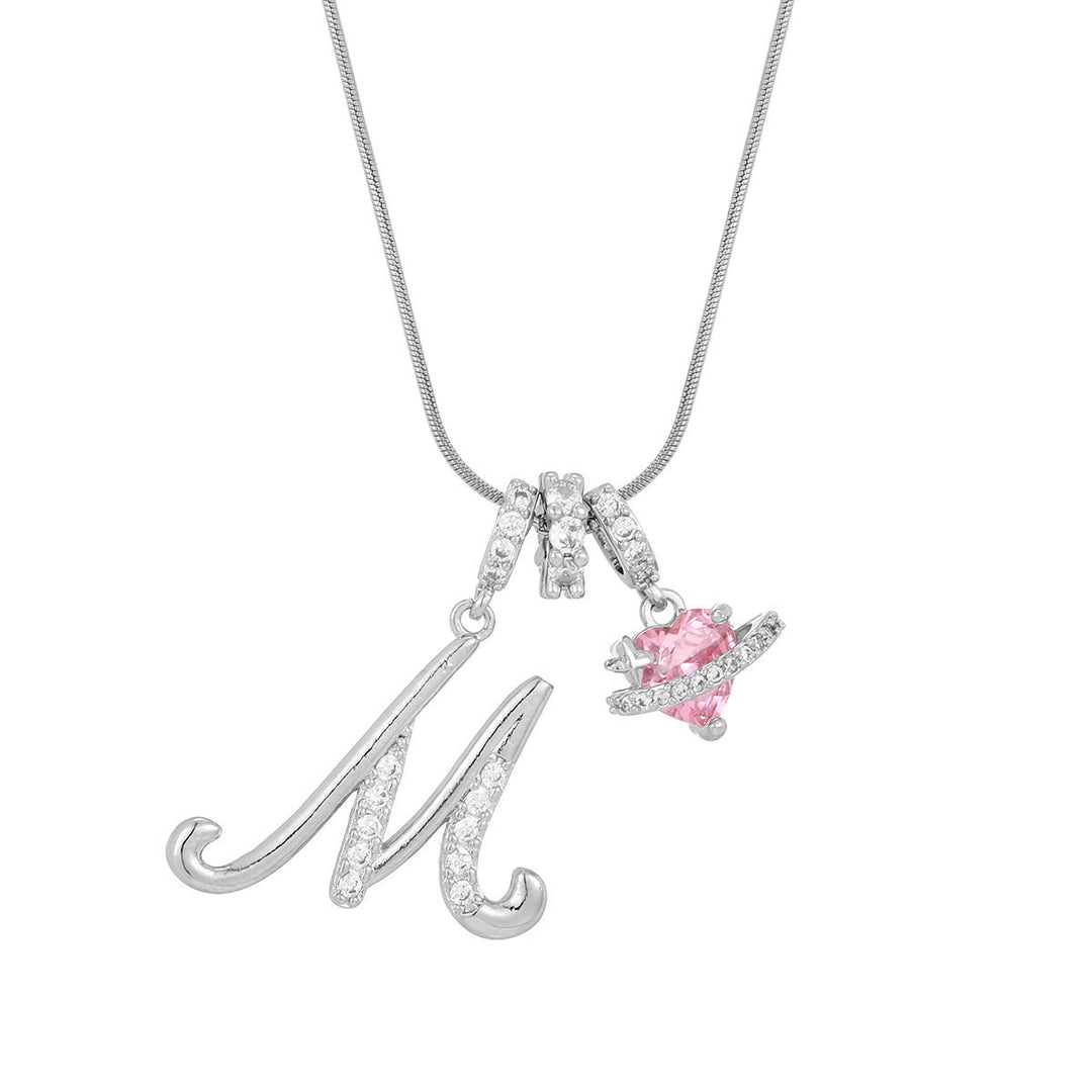 Collana con ciondolo a forma di cuore rosa in stile Dopamine, alla moda. - M - Argento - image 40