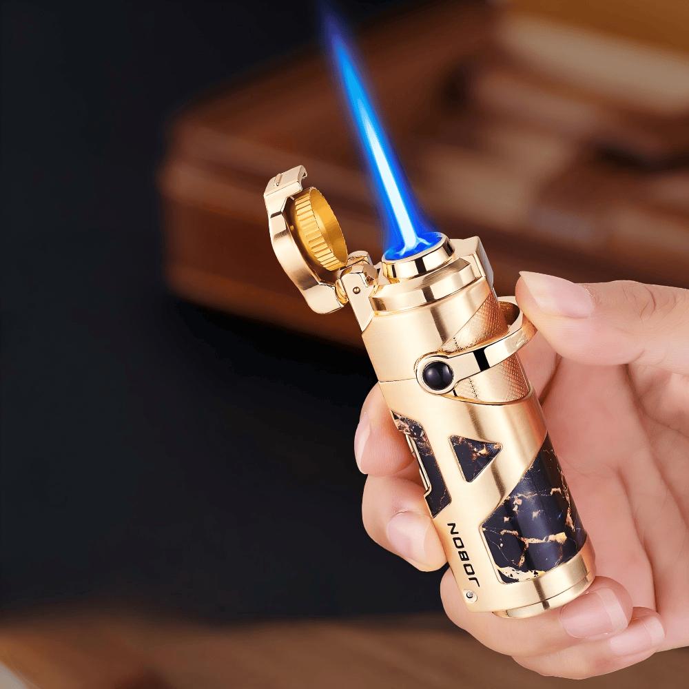 Accendino per sigari a butano antivento di alta qualità con fiamma blu - image 6