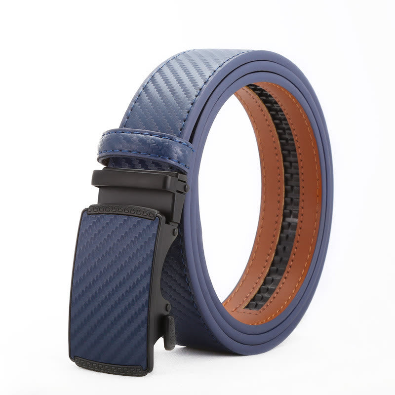Cintura da uomo elegante con fibbia automatica in lega - Blu - 42 - image 6