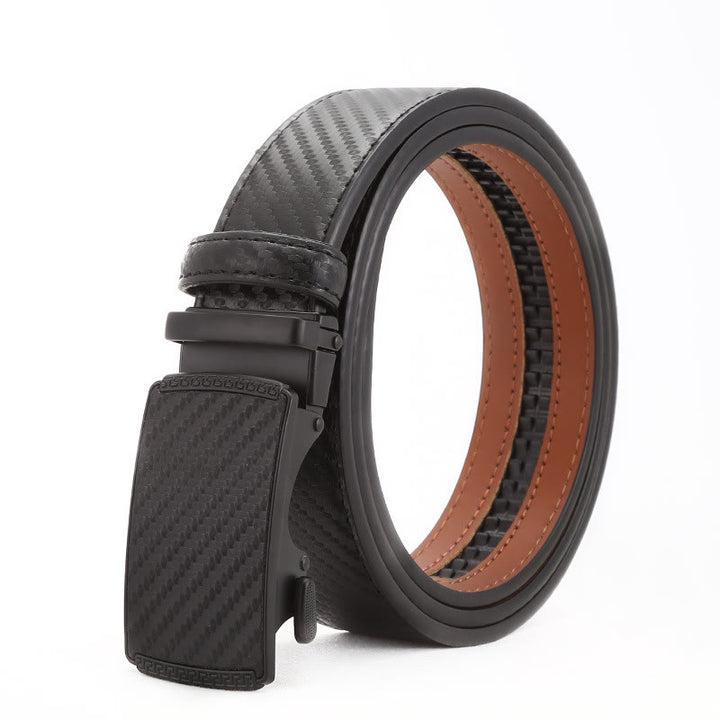Cintura da uomo elegante con fibbia automatica in lega - Nero - 42 - image 3