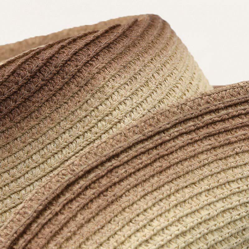 Cappello da cowboy in paglia stile retrò bohémien con frange e catena. - image 6