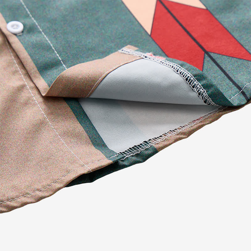 Camicia western da uomo con stampa tribale azteca e colori divisi - image 7