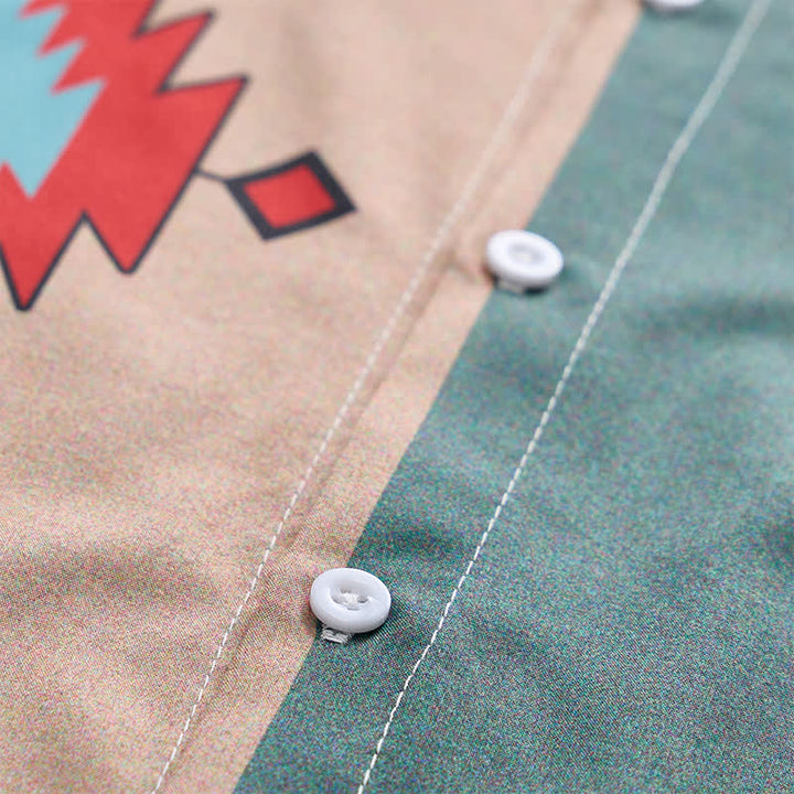 Camicia western da uomo con stampa tribale azteca e colori divisi - image 5