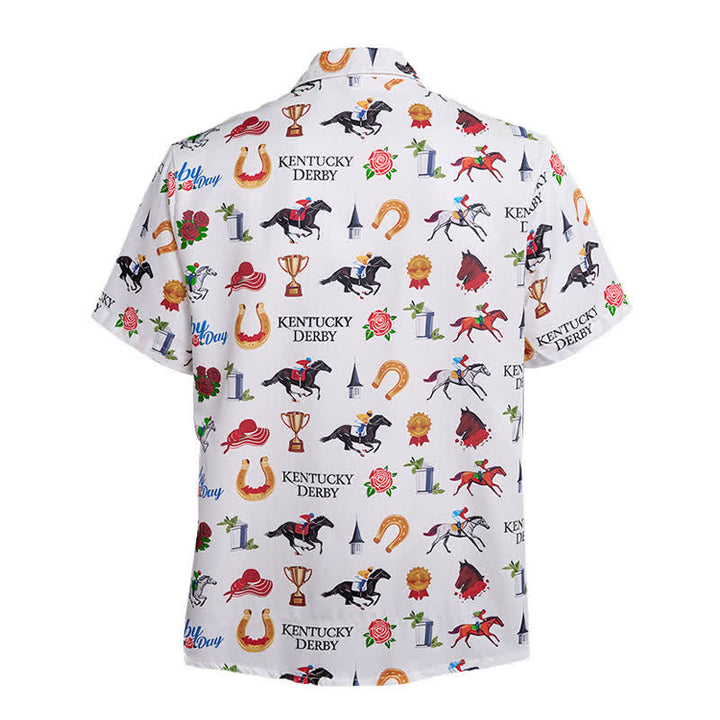 Camicia da uomo con stampa a motivi western "Run For The Roses" - image 10
