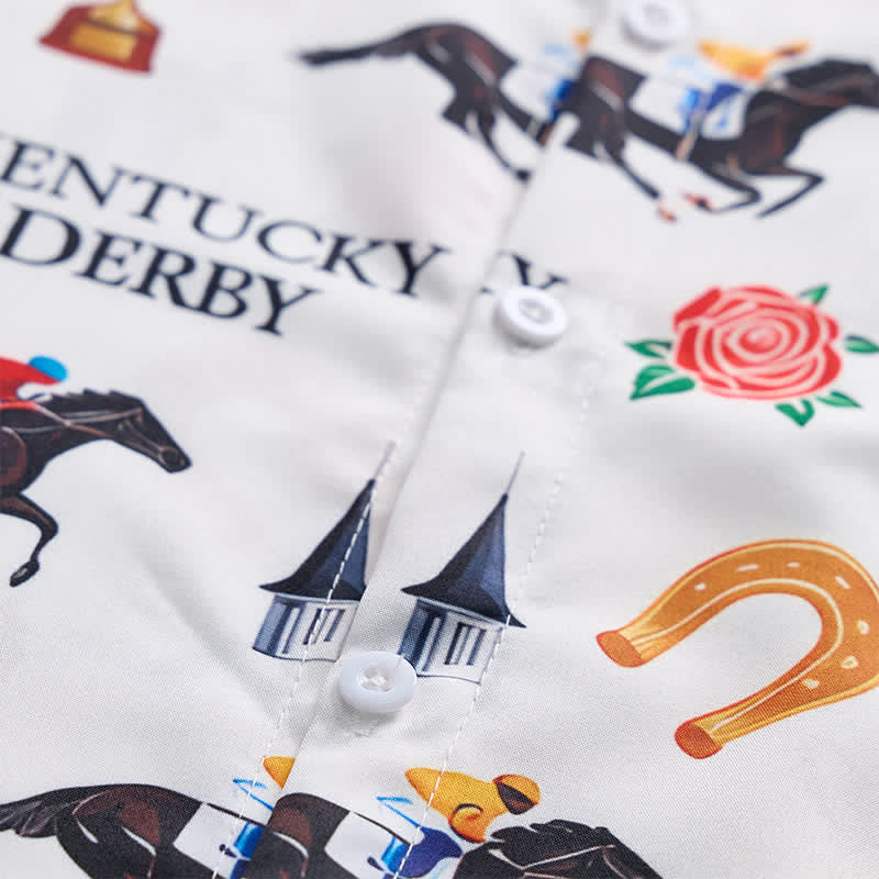 Camicia da uomo con stampa a motivi western "Run For The Roses" - image 5