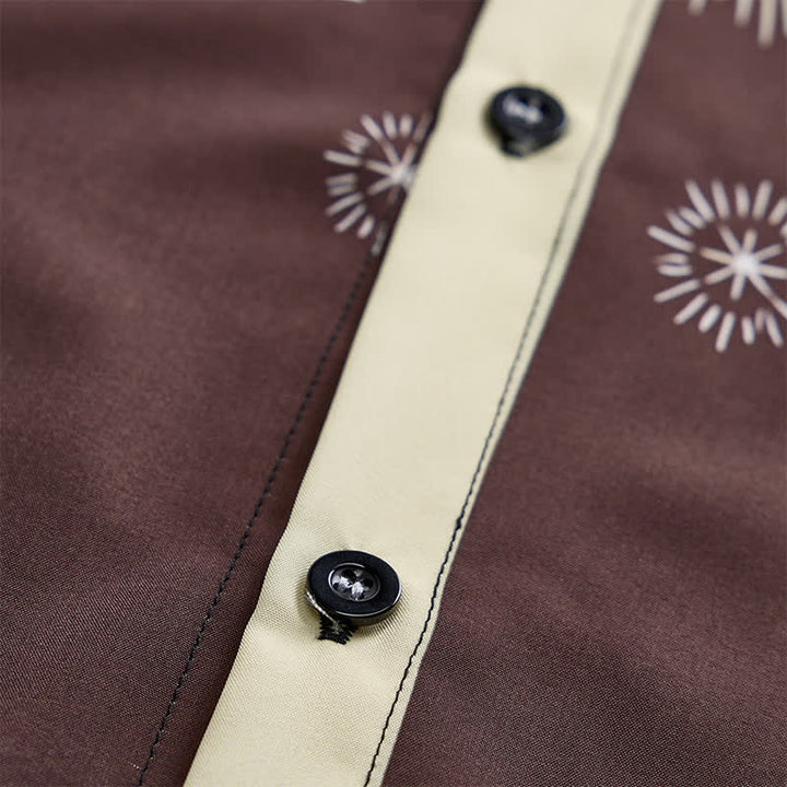 Camicia da uomo vintage con stampa luna e cielo notturno in stile cowboy - image 5