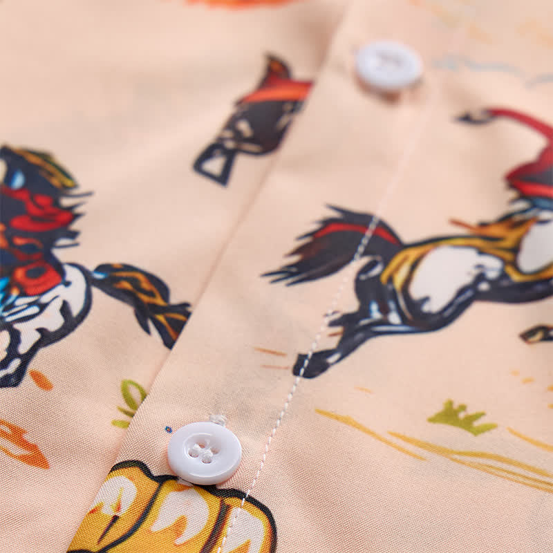 Camicia da uomo versatile con stampa integrale a tema deserto e selvaggio West. - image 5
